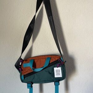 Topo Designs Orange and Green Belt Bag